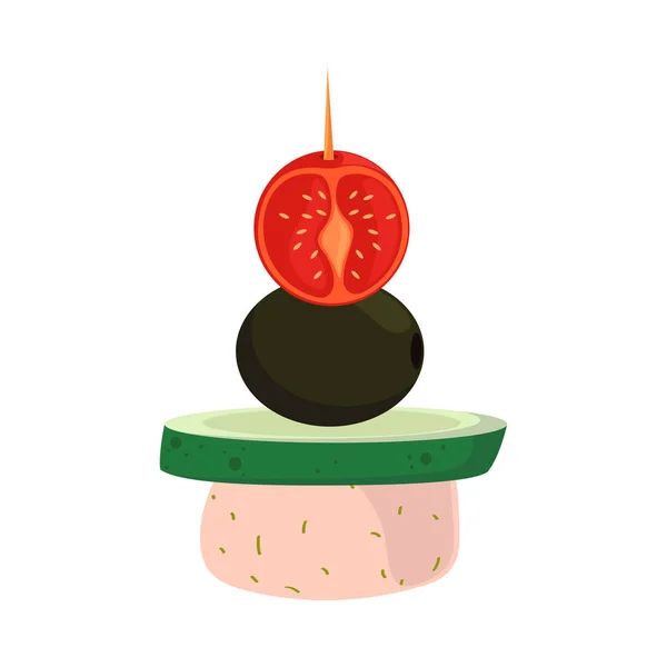 Fresh Appetizer Flat Icon Isolated — 스톡 벡터
