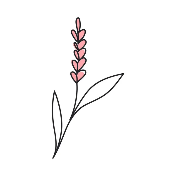 Plant One Line Icon Isolated — Image vectorielle