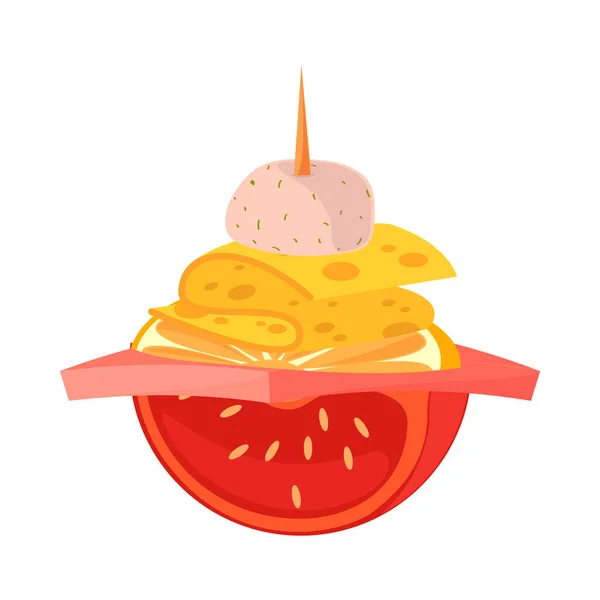 Fresh Appetizer Food Icon Isolated — Archivo Imágenes Vectoriales