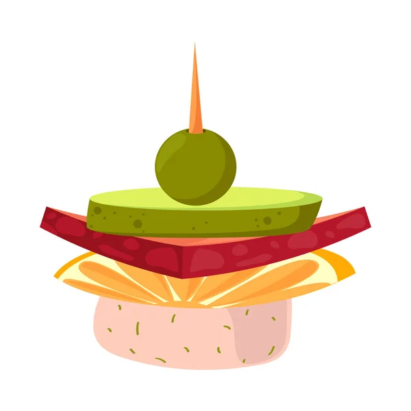 Freah Snack Appetizer Flat Icon — 스톡 벡터