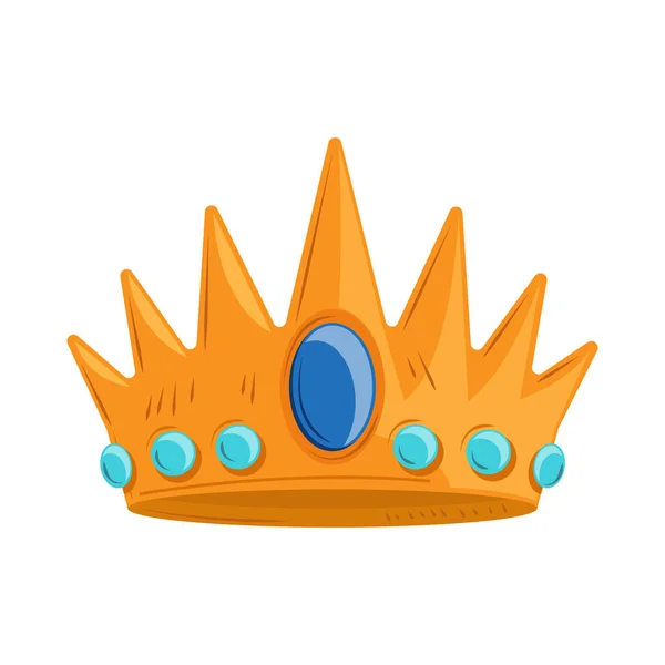 Crown Monarchy Jewelry Icon Isolated — Vetor de Stock