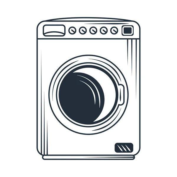 Laundry Wash Machine Icon Isolated — Stock Vector