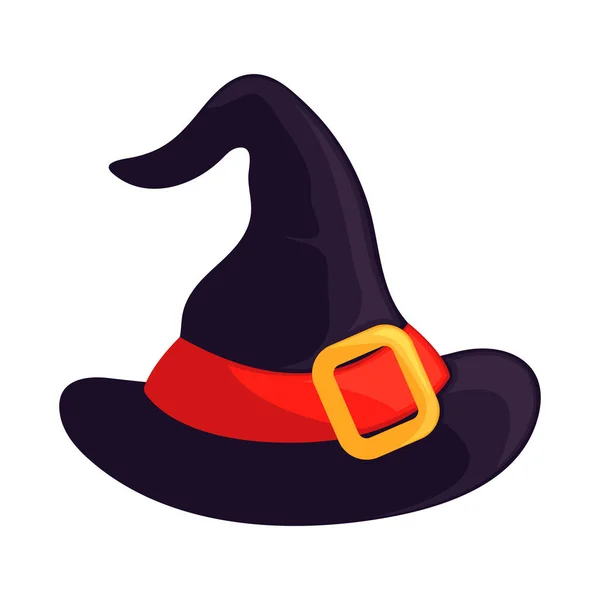 Witch Hat Halloween Icon Isolated — Wektor stockowy