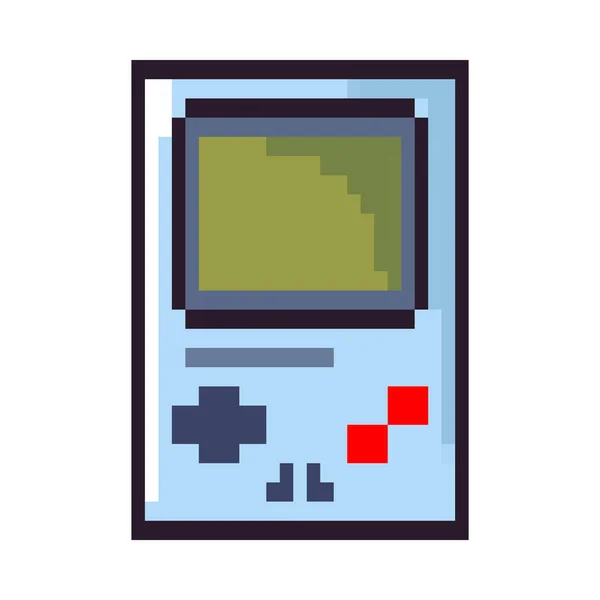 Game Console Pixel Art Icon Isolated — Stok Vektör