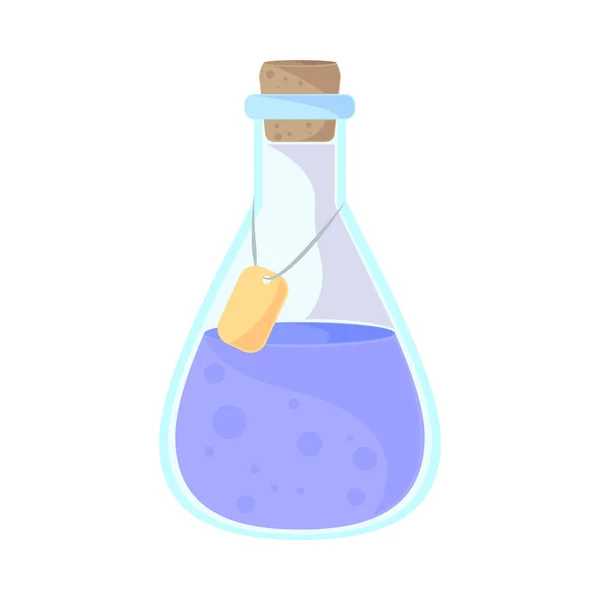 Chemical Bottle School Isolated Icon Flat — Stockový vektor