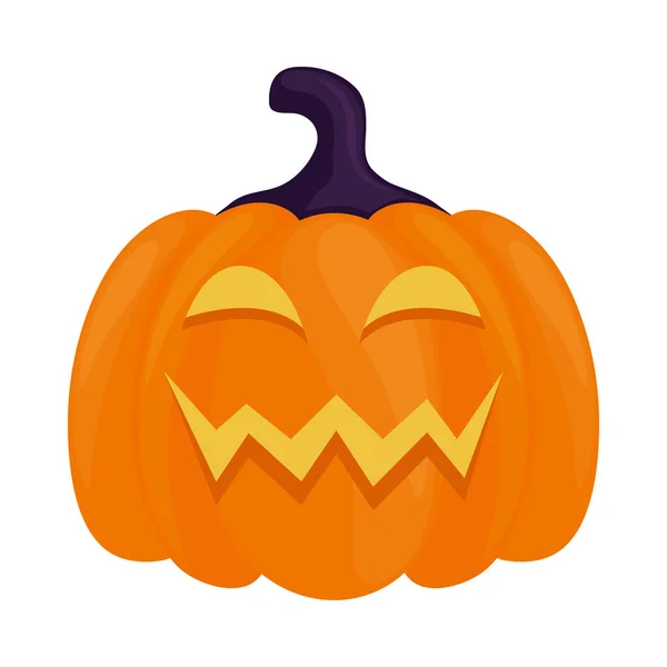 Halloween Funny Pumpkin Icon Isolated — 스톡 벡터