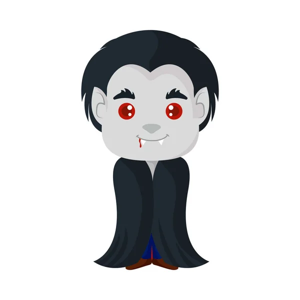 Halloween Dracula Costume Isolated Icon — Stockový vektor