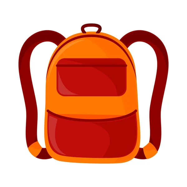 School Backpack Accessory Isolated Icon - Stok Vektor