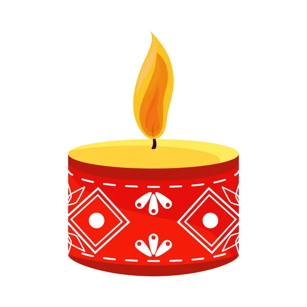 Diwali Light Lamp Isolated Icon — Stockvector