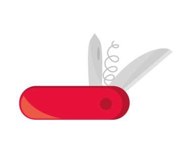 pocket knife for emergency icon isolated