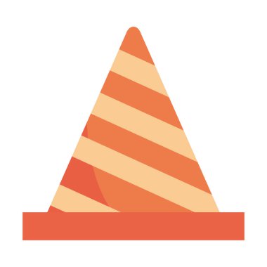 traffic cone sign icon isolated