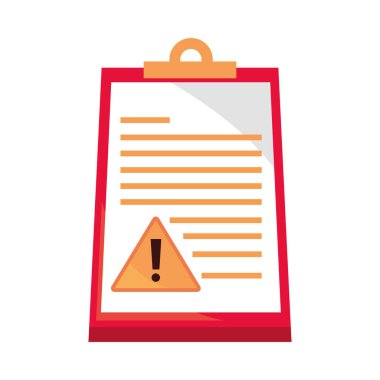 emergency caution report icon isolated