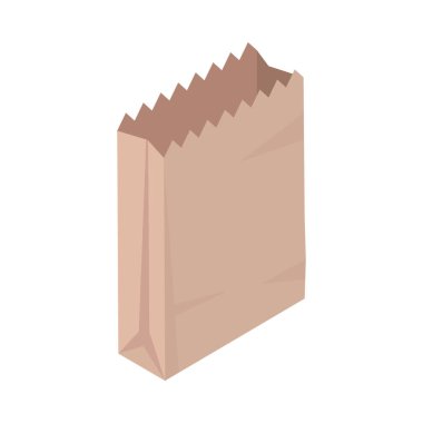 grocery take away bag mockup icon
