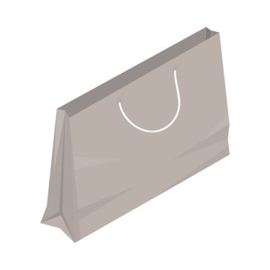 paper bag for take away isolated icon