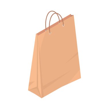 shopping paper bag mockup icon