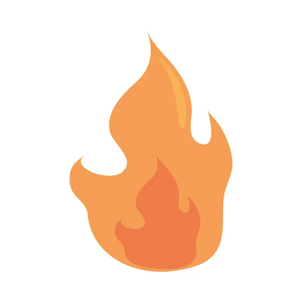 Fire Flame Icon Isolated Flat — Archivo Imágenes Vectoriales