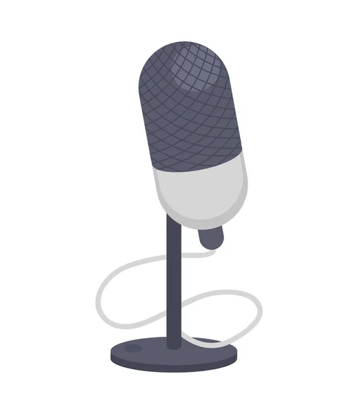 Microphone Icon Isolated White Background — Stok Vektör
