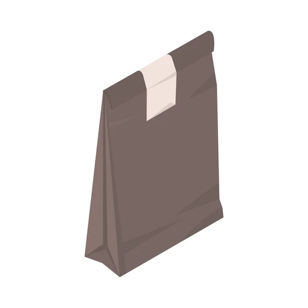Take Away Paper Bag Small Isolated Icon — Archivo Imágenes Vectoriales