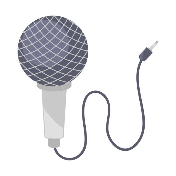 Microphone Cable Icon Isolated — Stockvektor