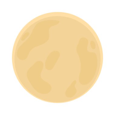 moon vector icon isolated flat