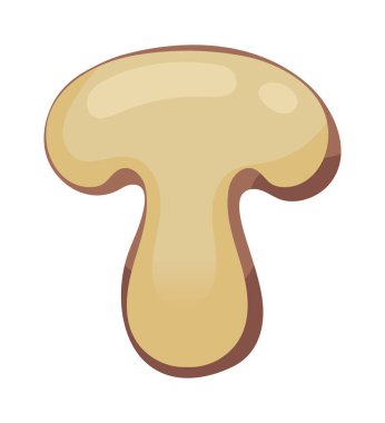 mushroom food icon flat isolated
