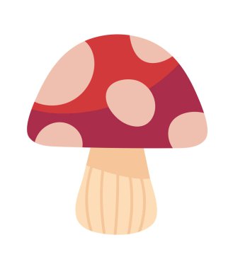 natural mushroom icon isolated flat