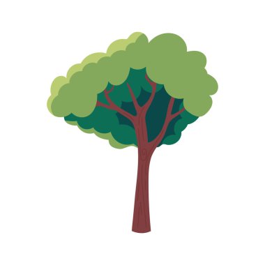 nature tree cartoon icon isolated