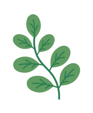 branch leaves natural cartoon icon