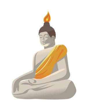 statue of buddha with light icon