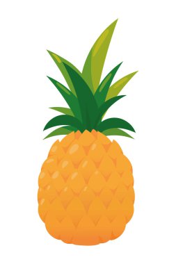 Lezzetli ananas meyve izole simgesi