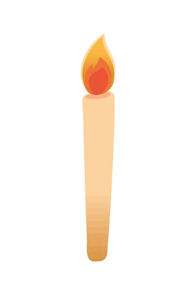 Light Candle Icon White Background — Wektor stockowy