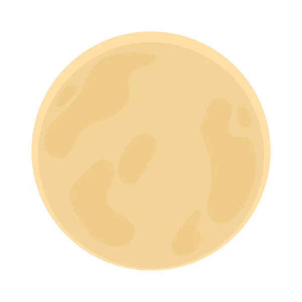 Moon Vector Icon Isolated Flat — Stockvector