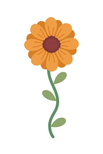 Flower Natural Icon Isolated Vector — Stok Vektör