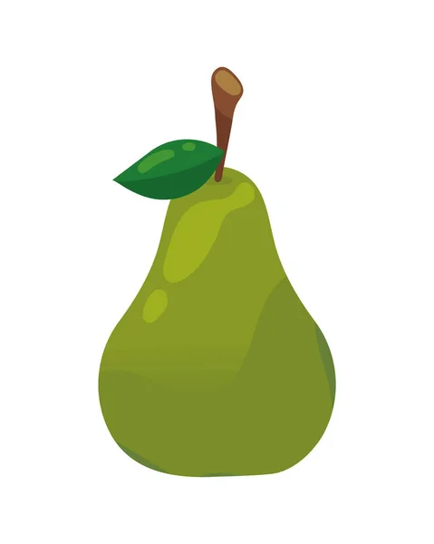 Pear Sweet Fruit Icon Isolated — Stok Vektör