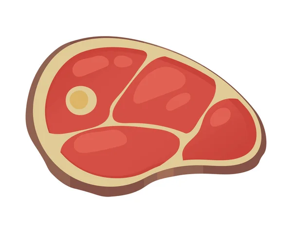 Fresh Meat Food Icon Isolated — Image vectorielle