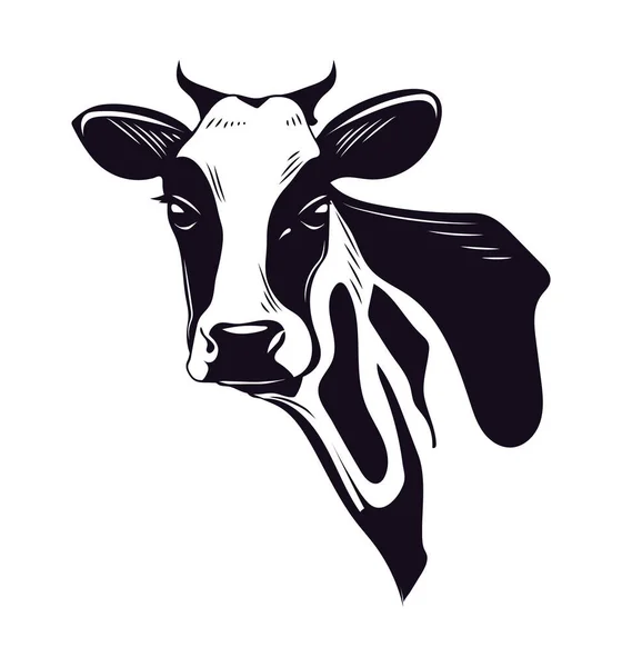 Cow Animal Cartoon Icon Isolated — Wektor stockowy