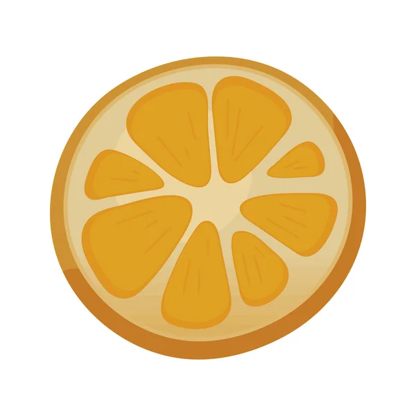 Orange Fruit Flat Icon Isolated — Vetor de Stock