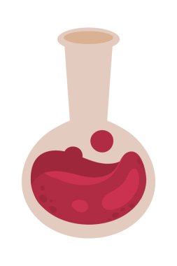 chemical bottle with potion isolated icon