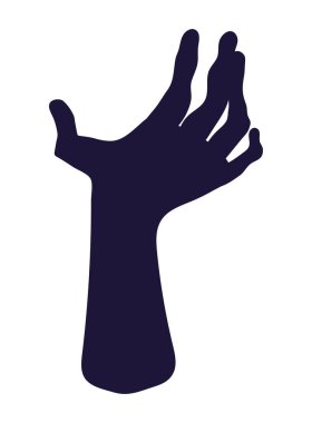 halloween zombie hand isolated icon