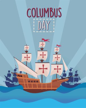 columbus day american celebration card