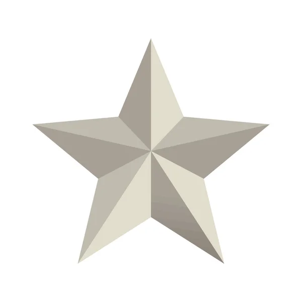 Steel Star Isolated Flat Icon — Stock Vector