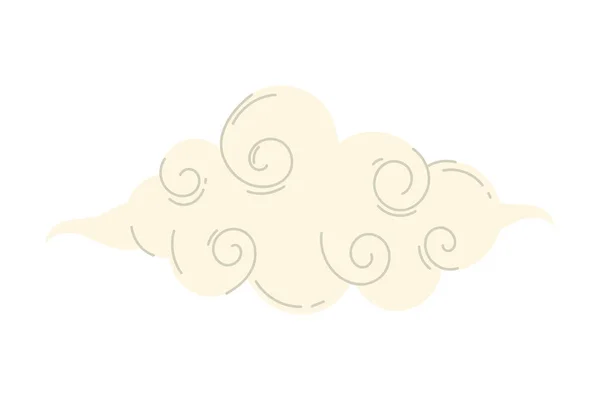 Oriental Cloud Design Isolated Icon — 스톡 벡터