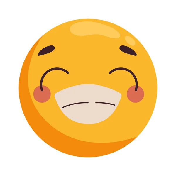 Smiley Emoji Face Isolated Icon — Stockový vektor
