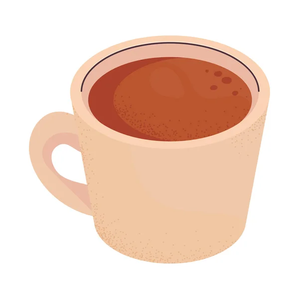 Tasse Kaffee Isolierte Ikone — Stockvektor