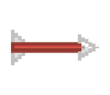 arrow pixel art icon isolated