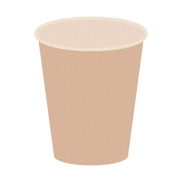 Eco Disposable Cup Mockup Icon — 스톡 벡터