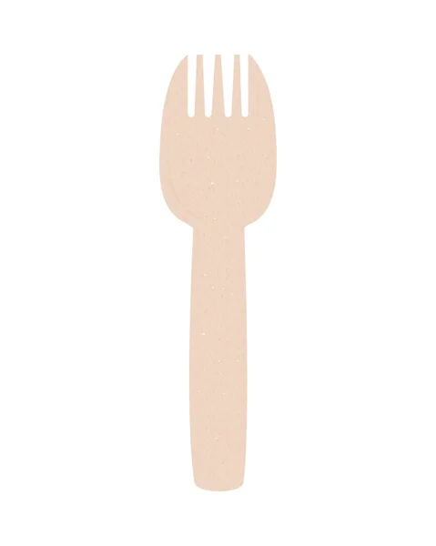 Eco Fork Cutlery Mockup Icon — Stok Vektör