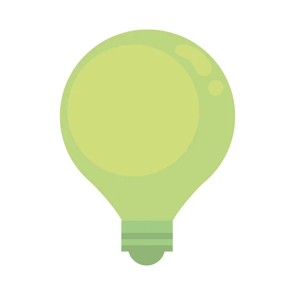 Green Energy Bulb Isolated Icon — стоковый вектор