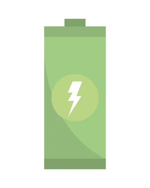 Battery Green Energy Isolated Icon — Διανυσματικό Αρχείο