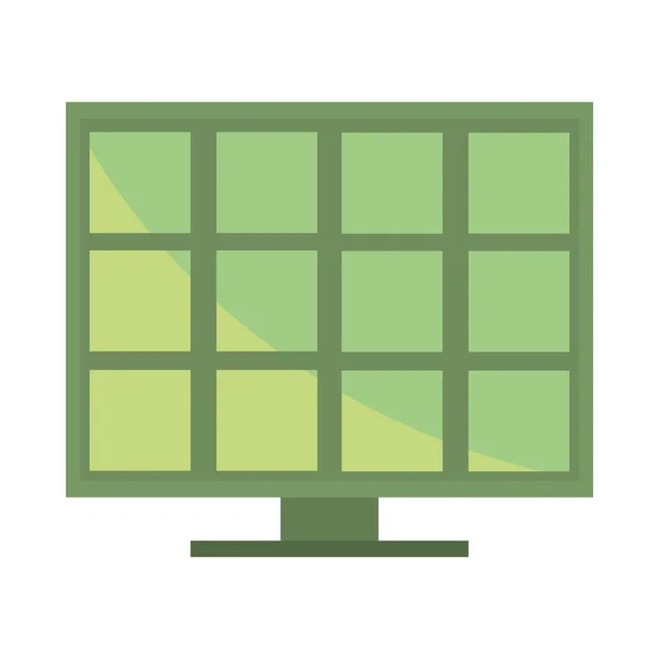 Solar Panel Green Energy Isolated Icon — Διανυσματικό Αρχείο